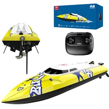 Novo 2.4ghz rádio controle remoto barco 20km/h ao ar livre de alta velocidade rc racing boat brinquedo presente para crianças brinquedos água verão