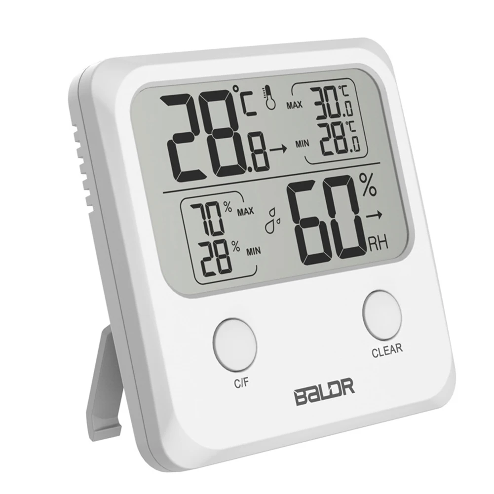 Indoor Wall Humidity Hygro-thermometer Plastic With Stand Digital Electronic Mini Hygrometer LCD Portable Temperature