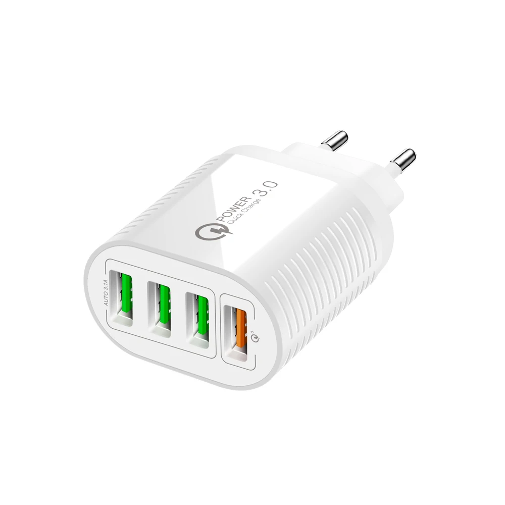 The new thread 4 USB fast was electrical QC3.0 5.1 A charging head | Мобильные телефоны и аксессуары