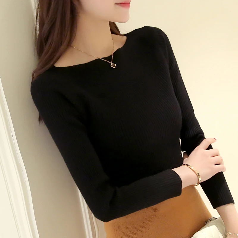 New-2019-Autumn-Winter-women-ladies-long-sleeve-boat-neck-slim-knitted-sweet-sweater-top-femme (2)