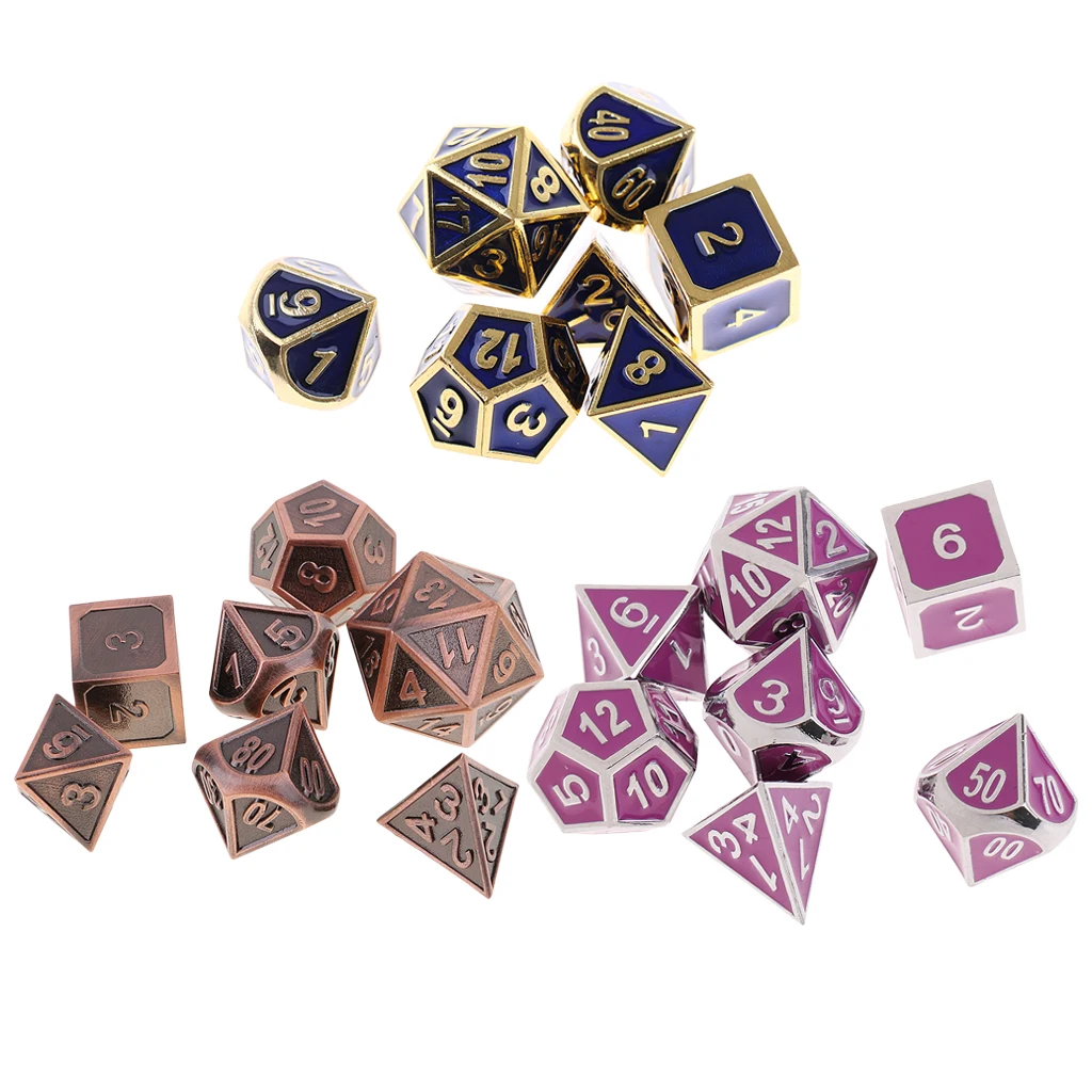 

21x Polyhedral Dice Set D4-D20 Multisided Dies Digital for Parts Table Games