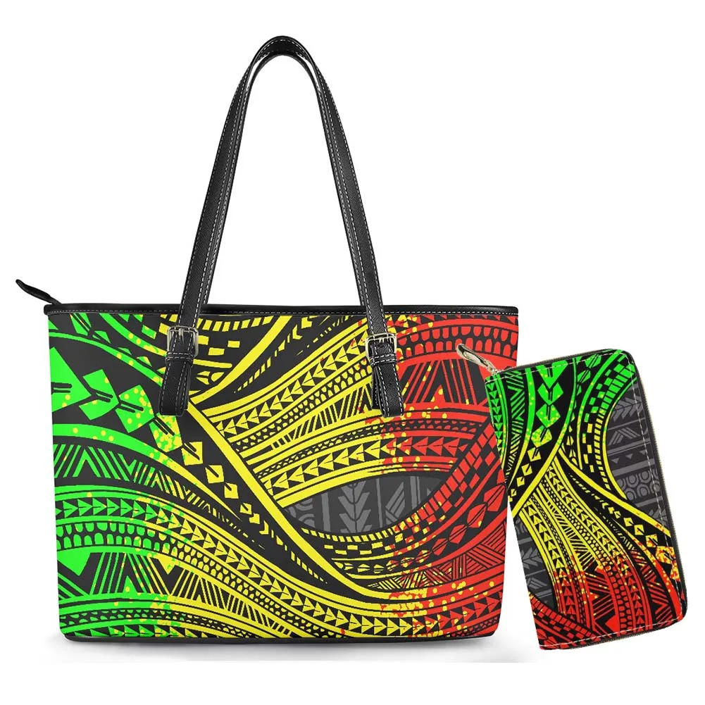 

Cumagical 2022 New Women Handbags Shoulder Purses Bags Women Handbags Luxury Handbags Polynesian Traditional Tribal Print Design