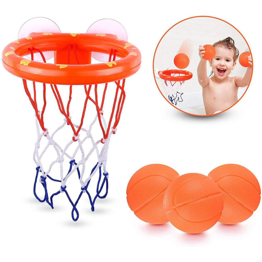 Juguetes de baño para bebés, pelota de tiro para bañera, baloncesto
