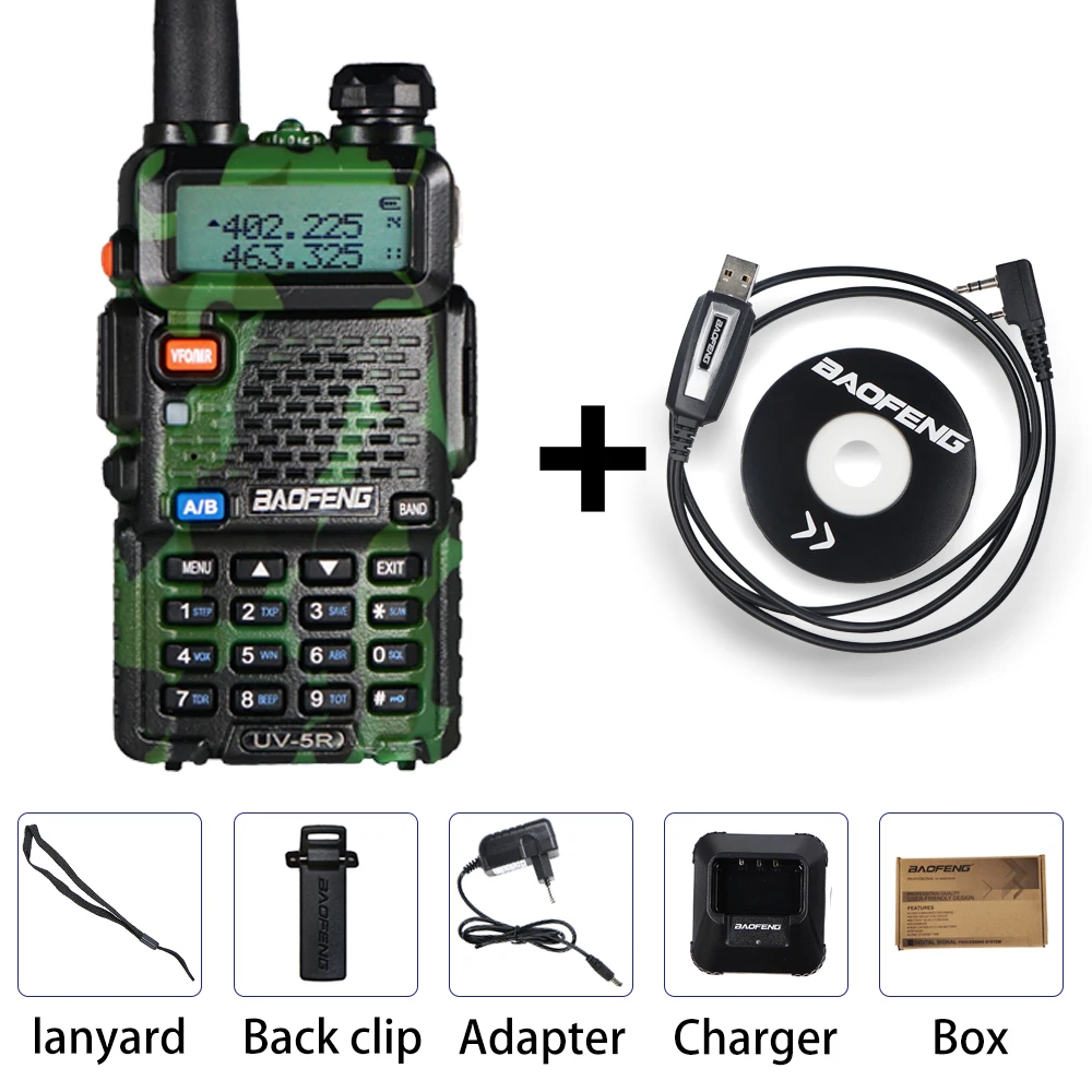 Cam add Cable Baofeng UV-5R рация Двухдиапазонная портативное переговорное устройство UV-5R наружное Любительское радио двухстороннее радио портативная рация UV5R - Цвет: Cam add Cable