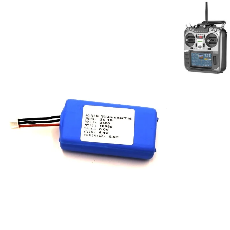 

2PCS 2S 7.4V 18650 2000mAh 3400mAh 18650 Lipo Battery for Jumper T16 Multi-protocol Radio Transmitter Remote Controller