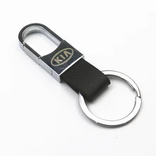 1 шт. кожаный брелок, металлические кожаные брелоки, брелоки, Настраиваемые автомобильные брелоки для Kia Rio K2 K3 K5 Sorento Sportage, аксессуары