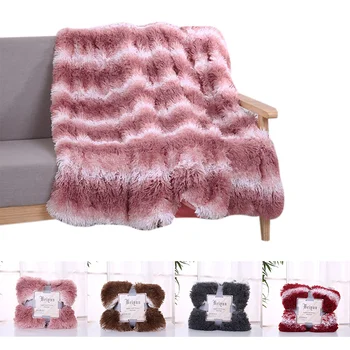 

Soft Warm Blankets Stripe Blanket Fuzzy Fur Faux Elegant Cozy With Blankets Bedspread Sherpa Throw For Beds Blanket Fluffy Sofa
