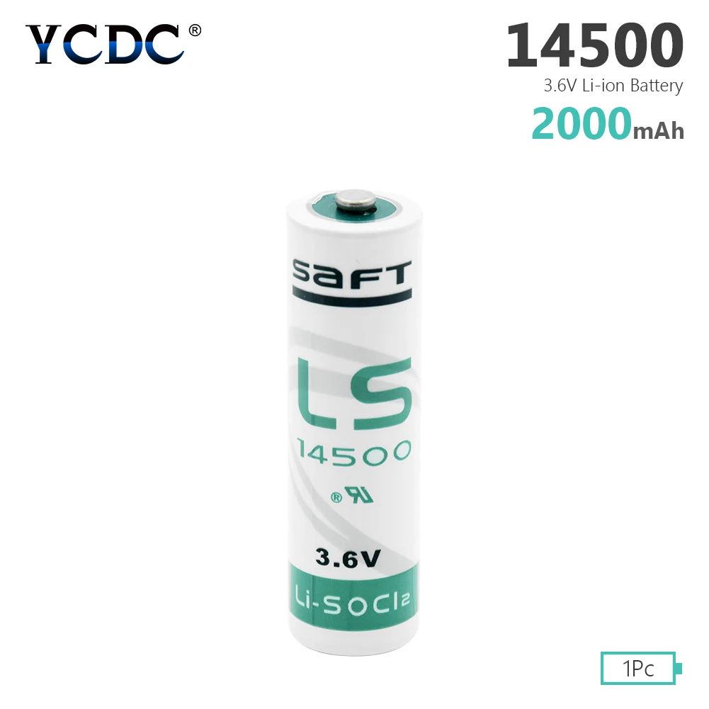 3 6 V 2000mah 14500 батарея AA Размер литиевая ER14505 для PLC CNC машины пожарная сигнализация