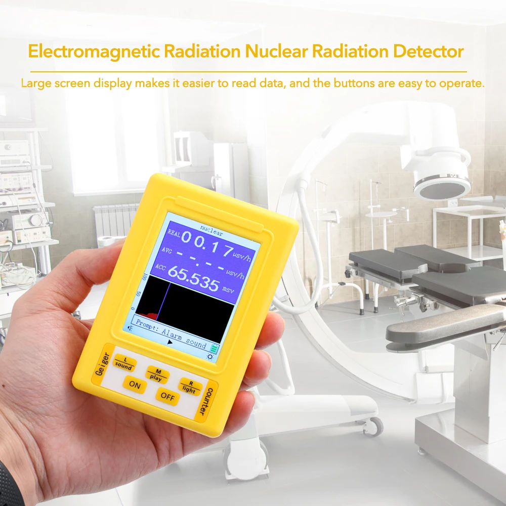 

BR-9C 2-in-1 Handheld Portable Digital Display Electromagnetic Radiation Nuclear Detector Geiger Counter Full-functional Tester