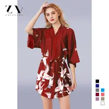Шелковые халаты для женщин, короткие пижамы Kinomo, летнее платье, халат, женские пижамы, сексуальный халат, халаты, ночные халаты