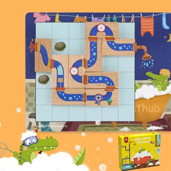 

Children's logical thinking training board game puzzle jigsaw puzzle maze building blocks early education 3D puzzle