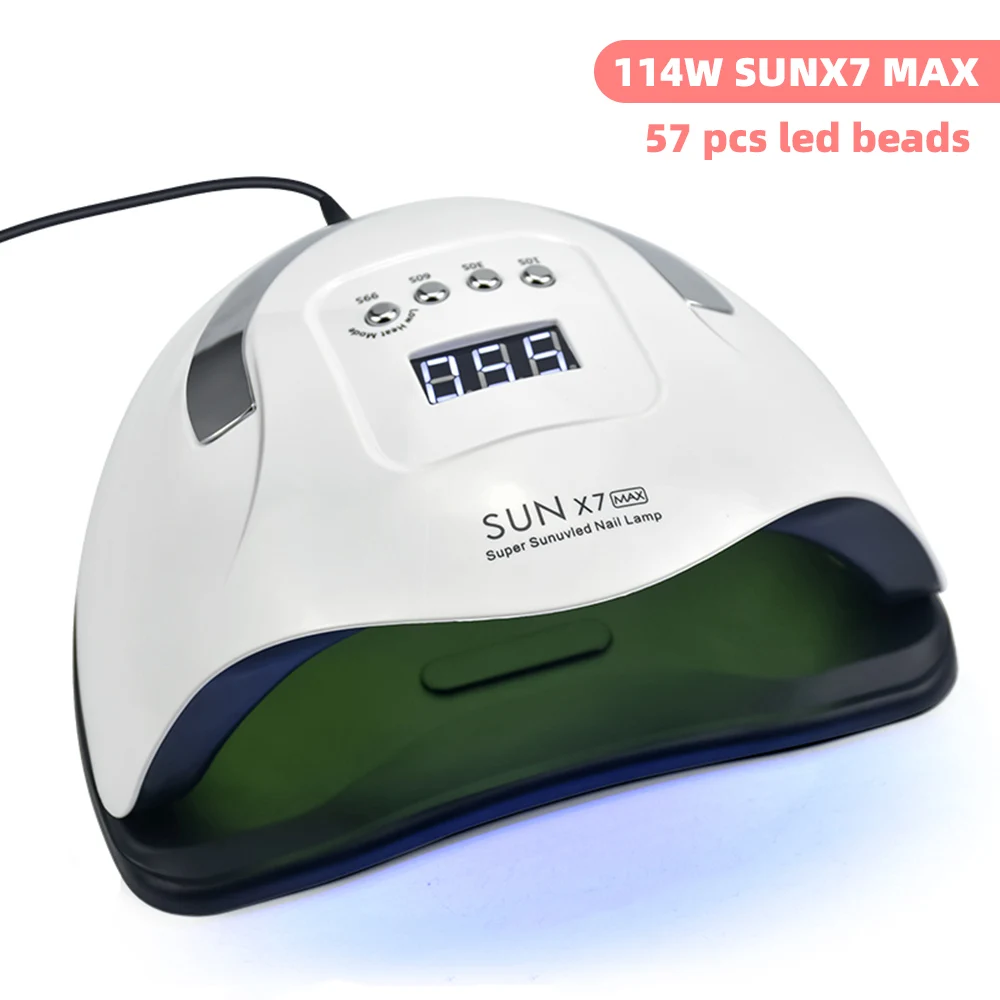 

114W UV LED Lamp 57 LEDS Nail Dryer For All Types Gel Nail Lamp Curing Nail Polish Manicure Tool With Smart Sensor LCD Display