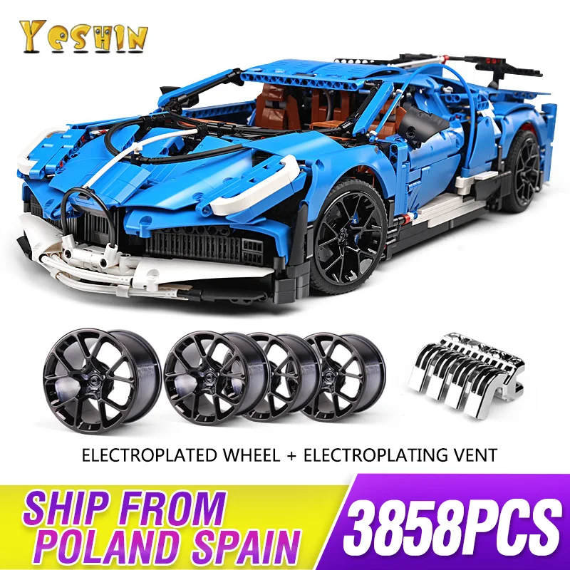 Пресс форма для King MOC дизайн автомобиля серии синий супер гоночный автомобиль