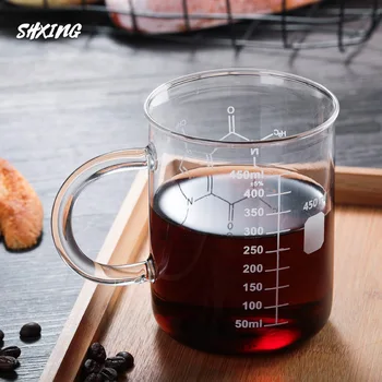 

450Ml Cups and Mugs Double Glass Graduation Cup High Borosilicate Flower Container Innovation Cup Coffee Cup Double Insulation