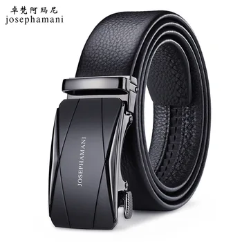 

gentry Men belt genuine leather belt High-end JOSEPHAMANI Brand Head layer cowhide new belt Chrome plated buckle