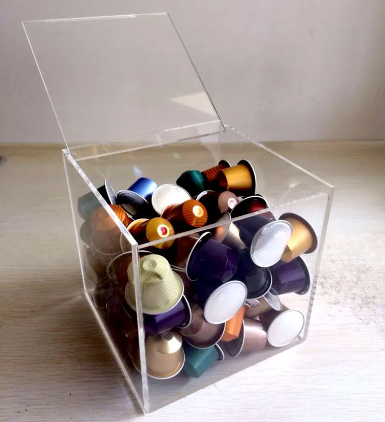 titel Overtollig Ecologie 15*15cm Transparent Cube Practical Coffee Capsules Nespresso Storage Box  Coffee Resin Holder Fits Capsule Storage Coffee - Coffeware Sets -  AliExpress