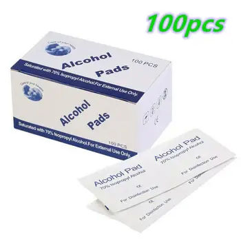 

100pcs Portable Alcohol Disinfection Wipes Alcohol Cleaning Wet Wipes Prep Swabs Sterilization 70% Isopropyl Clean Wipe TSLM1