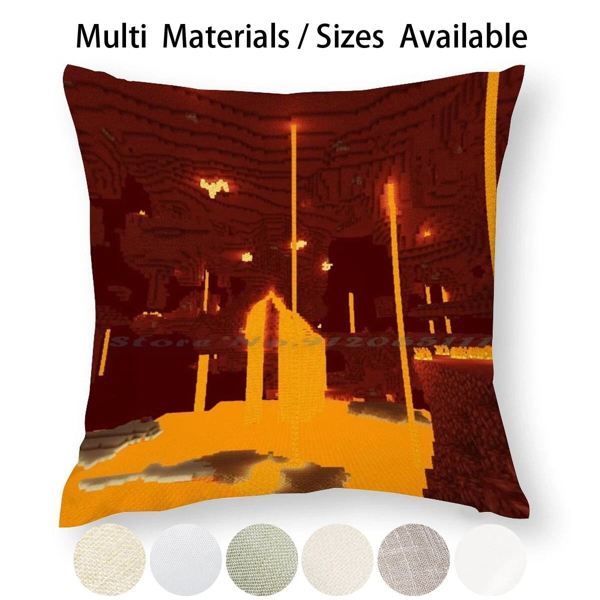 The Nether Pillow Case Throw Pillow Cover Cotton Linen Flax Shader Optifine Mojang Creative Trending Vintage Gift Small Big Pillow Case Aliexpress
