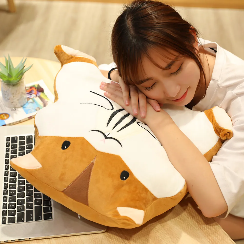 1 шт. 50*40 см kawaii хомяк плюшевые игрушки животное хомяк милые подушки игрушка для сна для детей подарки на день рождения