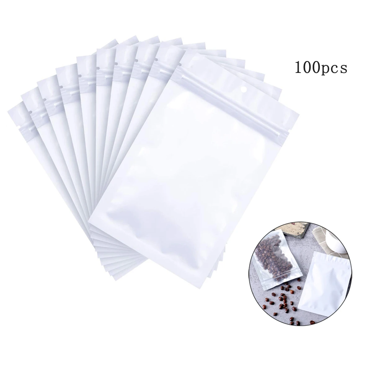

Faroot 100 pcs Transparent Self Sealing Bag, Reusable odor proof Foil Storage Plastic Bag