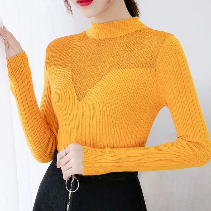 Skup Swetry moda 2019 kobiet dzianiny sweter kobiet swetry stałe czarny sweter panie zimowe ubrania kobiety blusas harajuku 0264