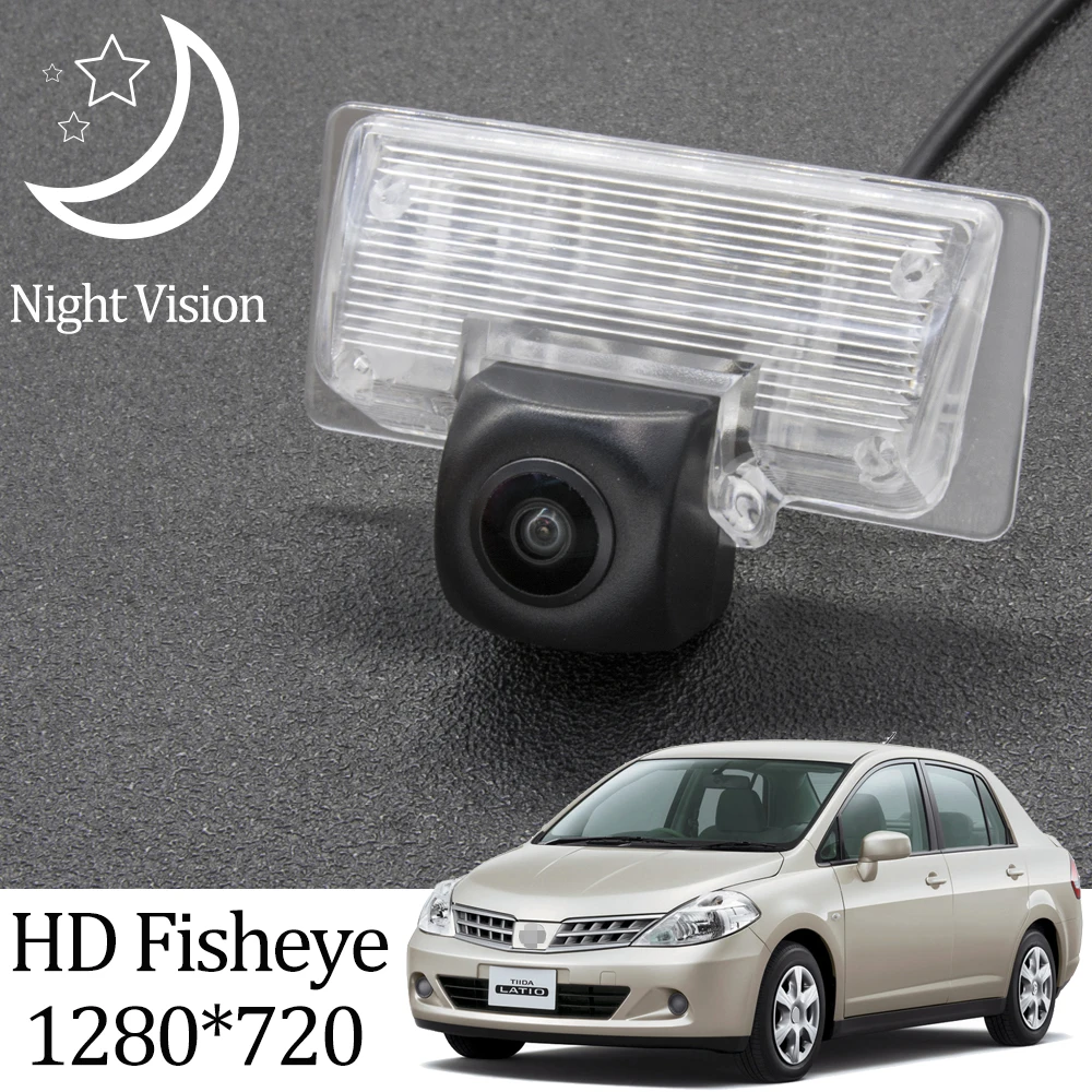 Камера заднего вида Owtosin HD 1280*720 рыбий глаз для NISSAN Tiida/Versa Sedan C11 2004 2005 2006 2007 2008 2009 2010