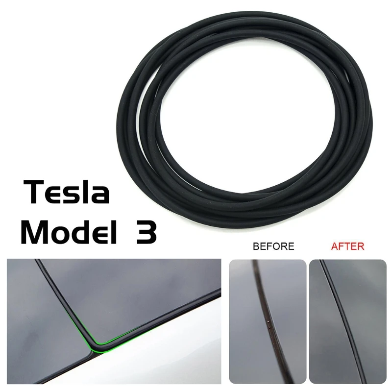 

Heenvn Model3 Car wind Noise Reduction Kit Quiet Seal Kit For Tesla Model 3 Accessories Skylight glass sealing stri