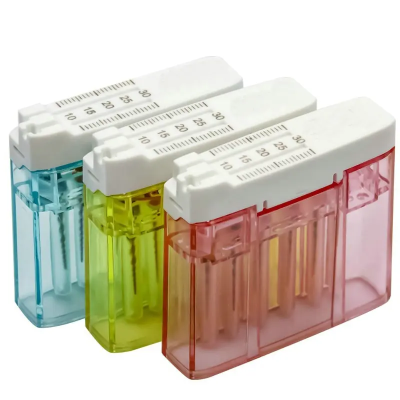 1 Pz Scatola Di File Endo Dentale Scatola Di Sterilizzazione Senza File Misurazione Endodontica Autoclavabile Endo File Organizer Vassoio Endo