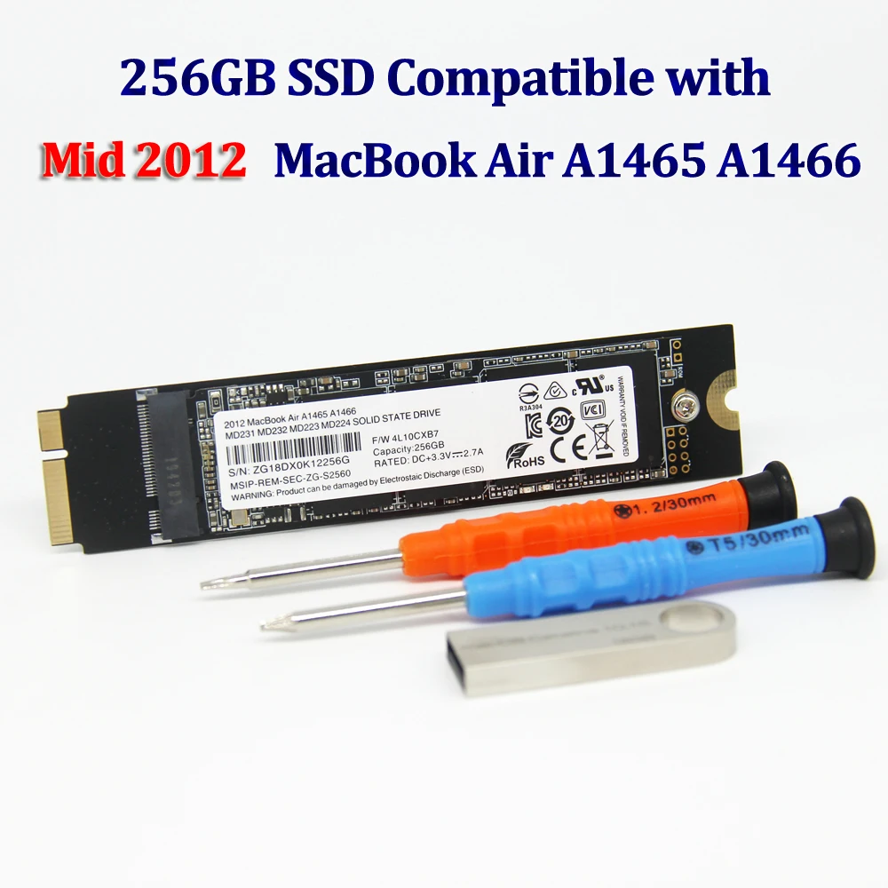 256GB SSD For Mid2012 Macbook Air A1466 A1465 Solid State Drive Mac Air 256G Hard Disk Drive HD HDD