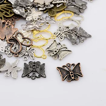 

500g Random Mixed Alloy Butterfly Pendant DIY Handmade Necklace Bracelet Pendant Jewelry Finding Accessories Wholesale