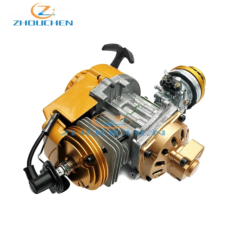 CNC 49cc 47cc мотоциклетные полный двигатель 2-х тактный двигатель старт тяги для мини-Байк установка два комплекта двигателя
