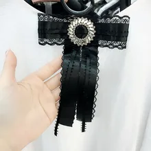 Новинка, корейский винтажный большой тканевый галстук для девочек, модная полосатая скатерть, рубашка, галстук-бабочка, аксессуары для свадебной вечеринки