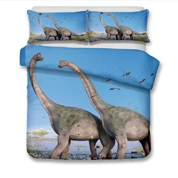 

3D animal bedding sets blue water background underwater dinosaur printing cool bedding sets two or three piece suits