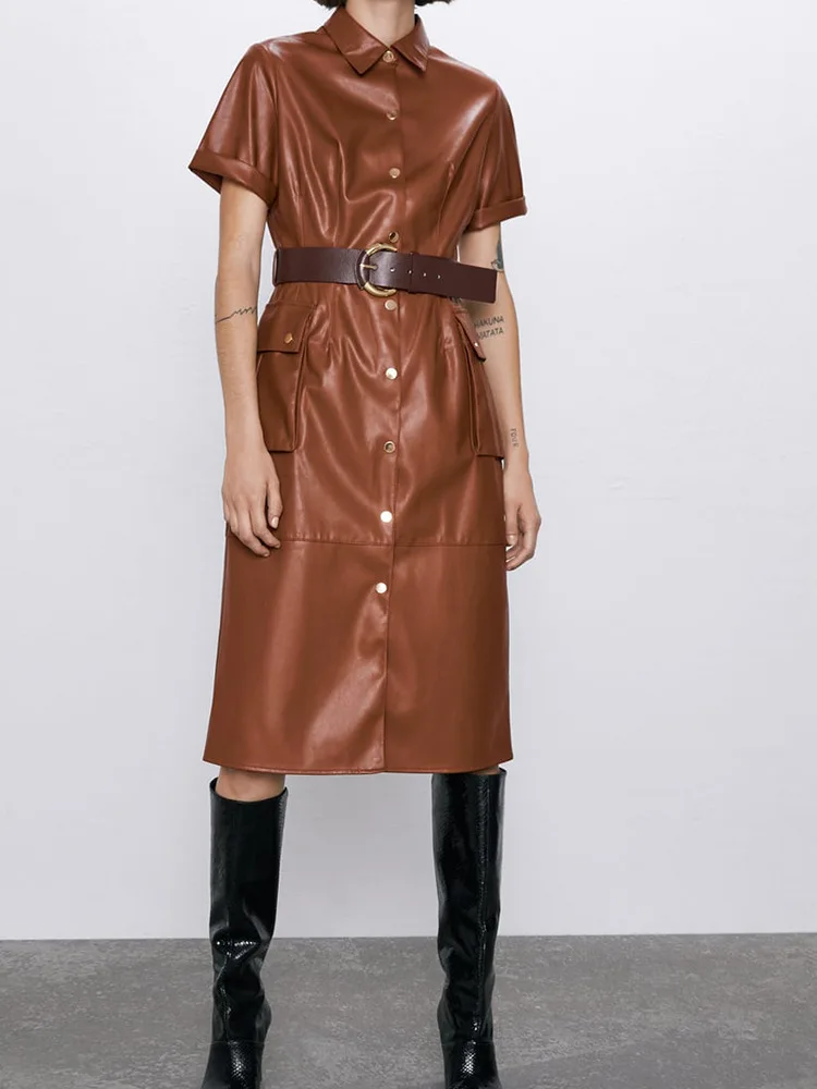 

Overplus of Goods Exported to Europe And US Women's 2019 Autumn And Winter New Products Fold-down Collar Short Sleeve Waist Hugg