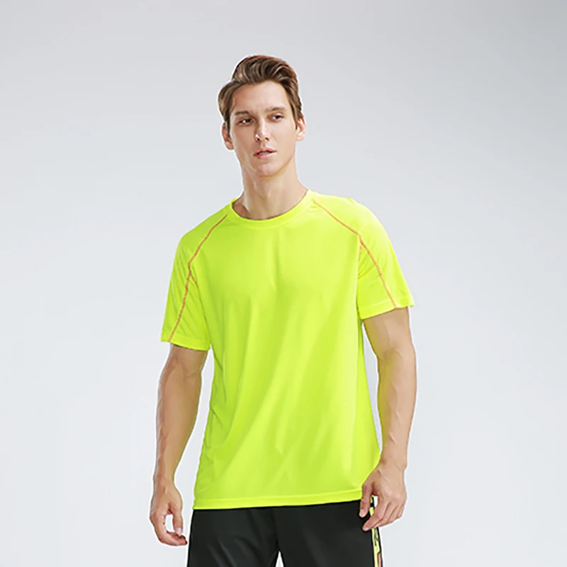 Man T-shirts muscle Training Sportswear Bodybuilding Slim tshirt Dry Quick Short Sleeve Slim Sport T Shirt
