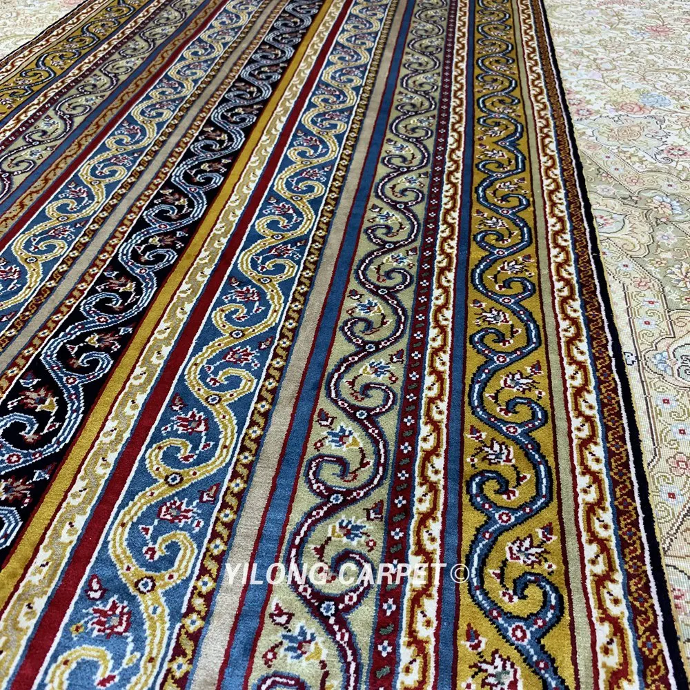 YILONG 2,5x6 'Традиционный персидский шелковый ковер для прихожей, кухни, домашний ковер ручной работы(HF338B