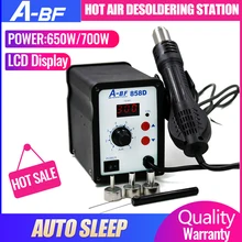 A-BF 858/858D фена паяльная станция цифровой дисплей умный свинцово-полностью разбирается сварочный стол инструмент для технического обслуживания