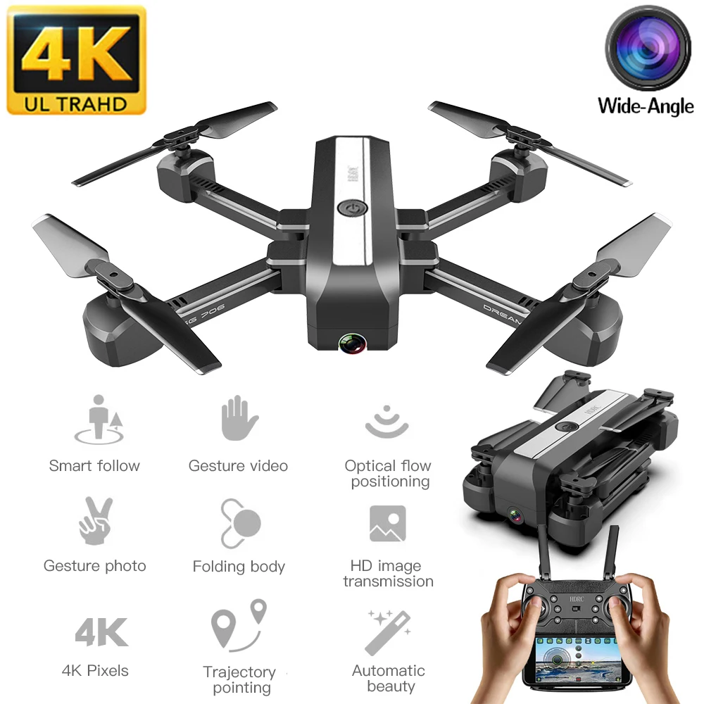 

H20 RC 4K Drone With Dual Camera Quadcopter Drone Profissional Stable Height RC Helicopter Drone Camera VS ZEN K1 SG706 F11