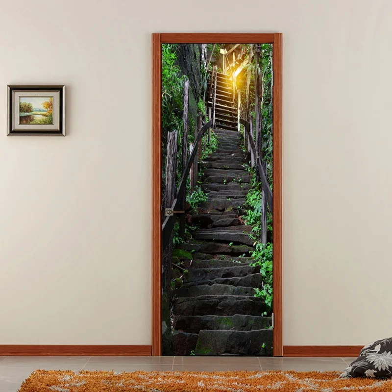 3D настенная Съемная самоклеящаяся l DIY наклейки обои для домашнего декора двери наклейки