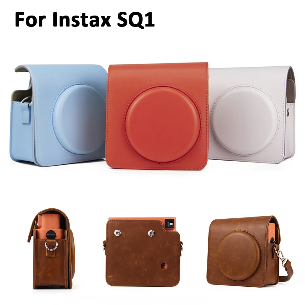Чехол-сумка из искусственной кожи для Fujifilm Instax SQUARE SQ1 чехол с плечевым ремнем