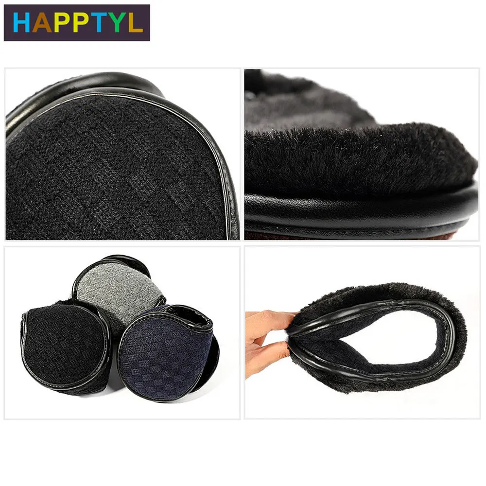 HAPPTYL 1 шт. ушные теплые мужские классические вязаные наушники для мальчиков