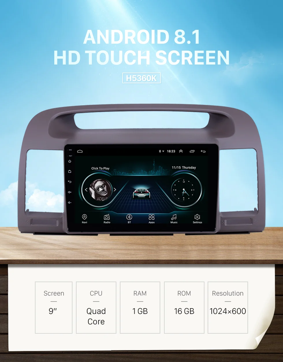 Cheap Harfey 9 inch Android 8.1 2din Car GPS Radio for 2000-2003 Toyota Camry with AUX HD Touchscreen Stereo support Carplay DAB+ OBD2 0 Cheap Harfey 9 inch Android 8.1 2din Car GPS Radio for 2000-2003 Toyota Camry with AUX HD Touchscreen Stereo support Carplay DAB+ OBD2 0