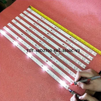 

1set=8pieces for TCL B48A558U D48A810 strip TOT-48D2700-8X5-3030C-V3 YHA-4C-LB4805-YHEX2 TCL D48A810