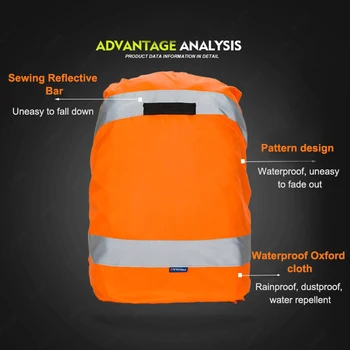 

Backpack Rain Cover Rainproof Reflective Outdoor Bag Rucksack Dust Covers LQ6506