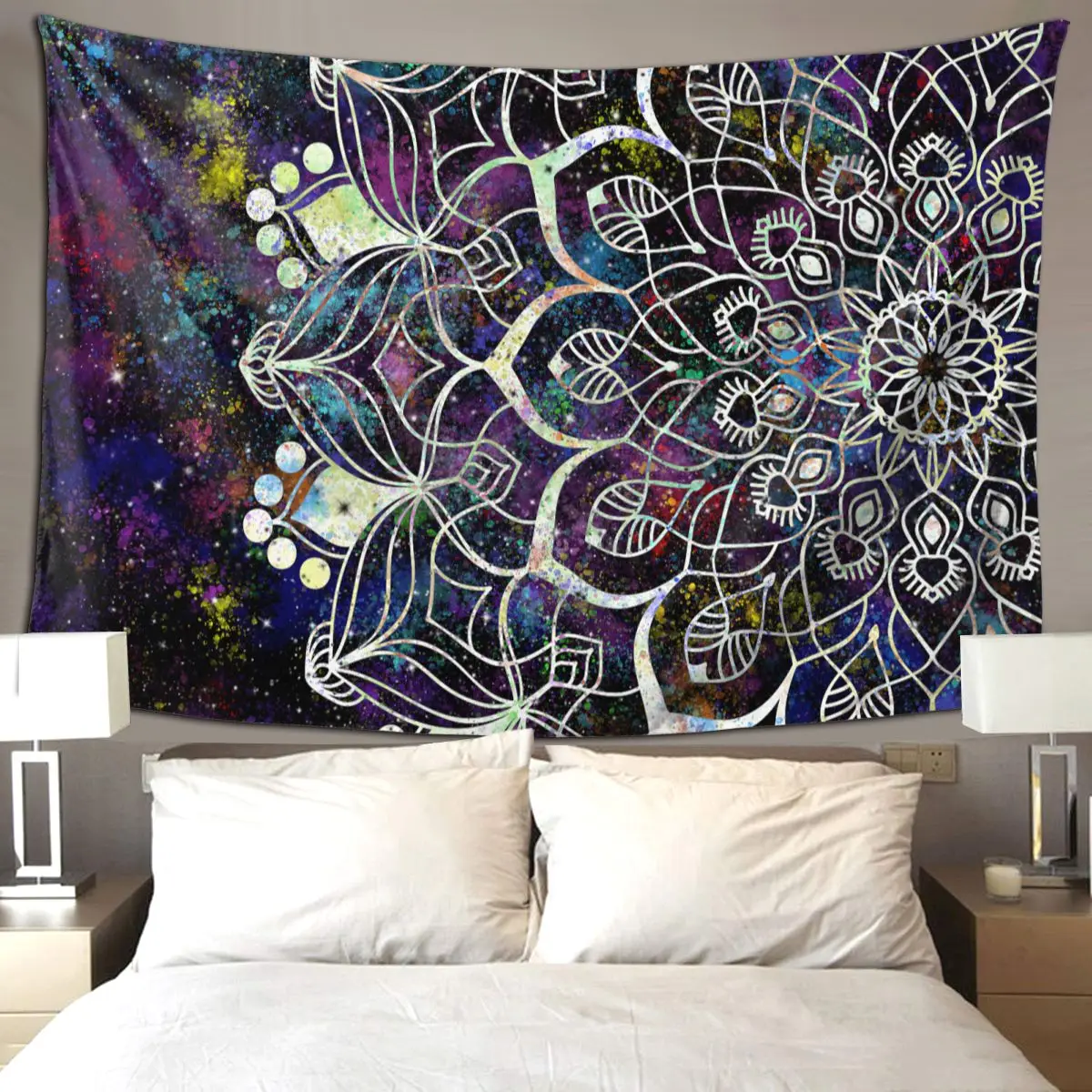 Cosmic Bohemian Mandala Tapestry Hippie Polyester Wall Hanging Boho Decor Curtain Retro Tapestries 95x73cm | Дом и сад