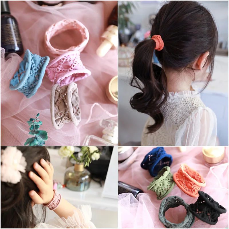 Faixa de Cabelo do Laço Lote Faça Você Mesmo Simples Multi Tecidos Meninas Zero-intervalo Perfurado Pulseiras Ferramentas Estilo Cabelo Acessórios Ha1353 300 Pçs –