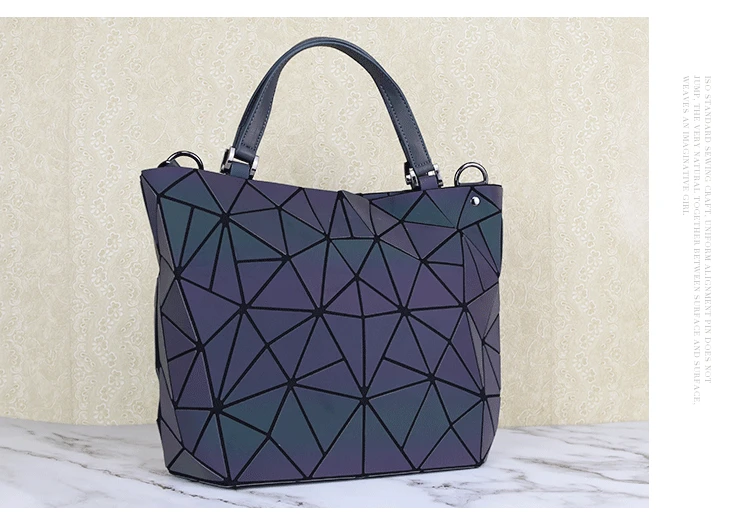 Женский рюкзак со светящимися геометрическими клетчатыми пайетками, женские рюкзаки для девочек-подростков, сумка на шнурке, голографический рюкзак