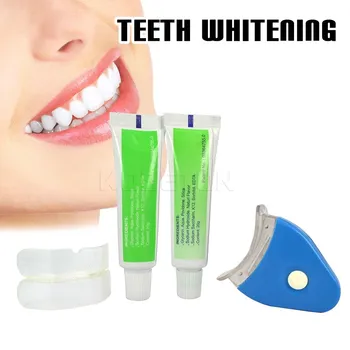 

QIC Electric Dental Teeth Whiting Kit LED Light Including Battery Tooth Whiten Toothpaste Gel Whitener Oral Care Tool Set