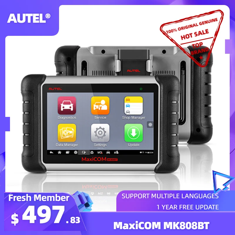 Диагностический сканер Autel MK808BT OBD2 автомобильный диагностический инструмент