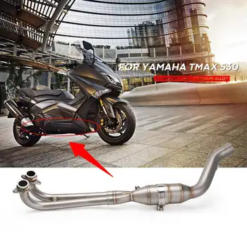 

Motorcycle Exhaust Full system Without Muffler Slip On For Yamaha TMAX 530 2008~2019 TMAX 500 T-MAX 500 530